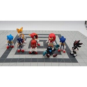 Sonic The Hedgehog Figures Mixed Lot of 10 Sega Jakks Cake Toppers